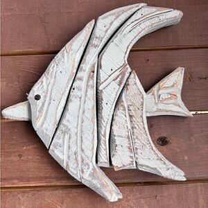 Nautical Rustic distressed Wooden Fish Wall Decor